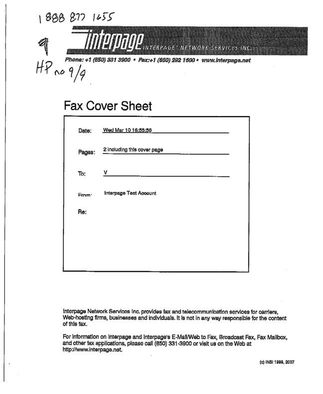 fax page