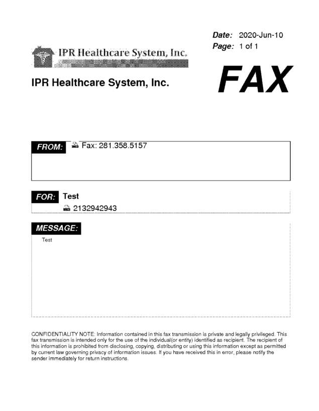 fax page