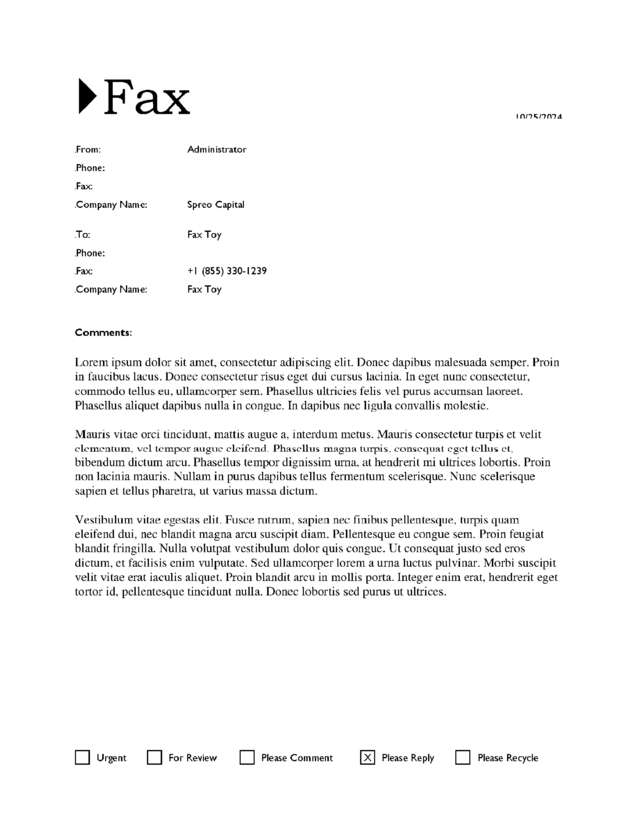 fax page