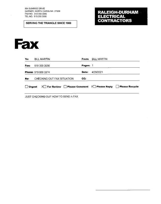 fax page