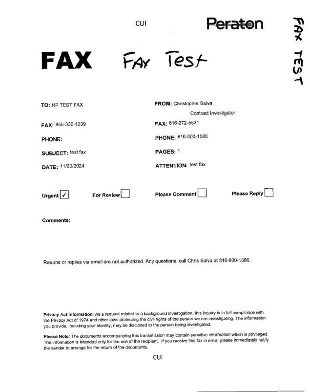 fax page