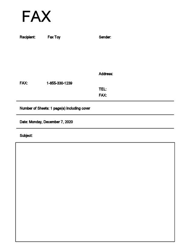 fax page