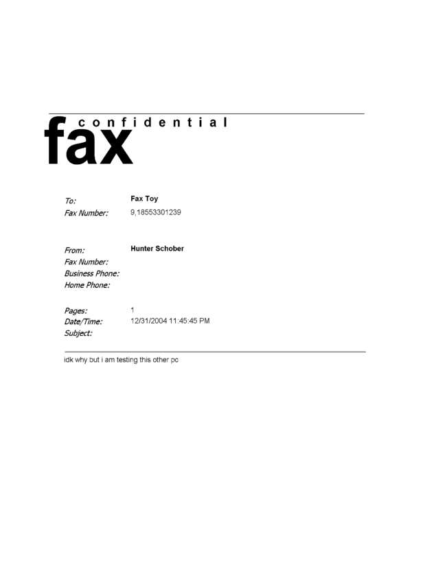 fax page