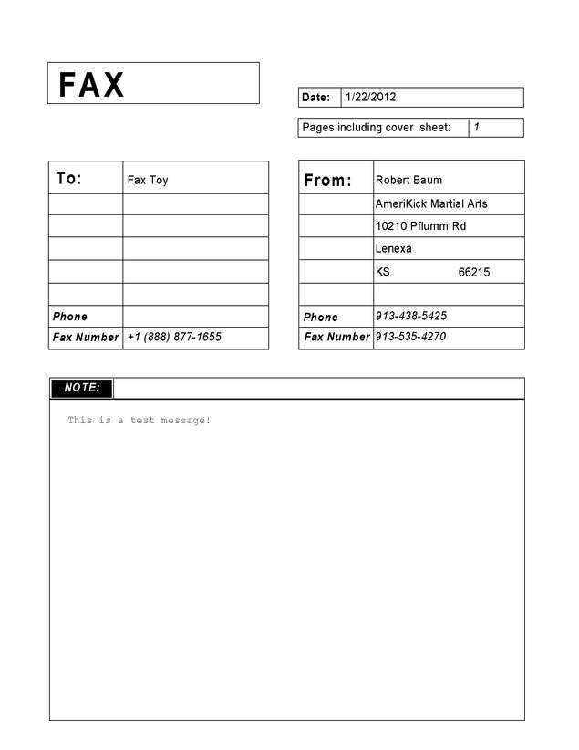 fax page